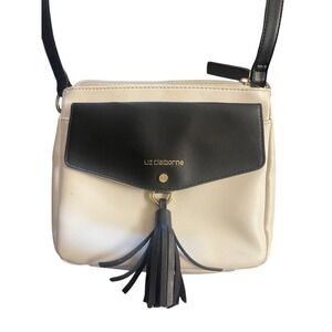 Liz Claiborne Handbag Purse Flap Tassel Adjustable Strap 10x8 inside compartment